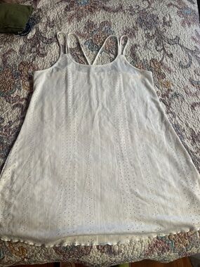 Women’s White Eyelet Chemise Slip